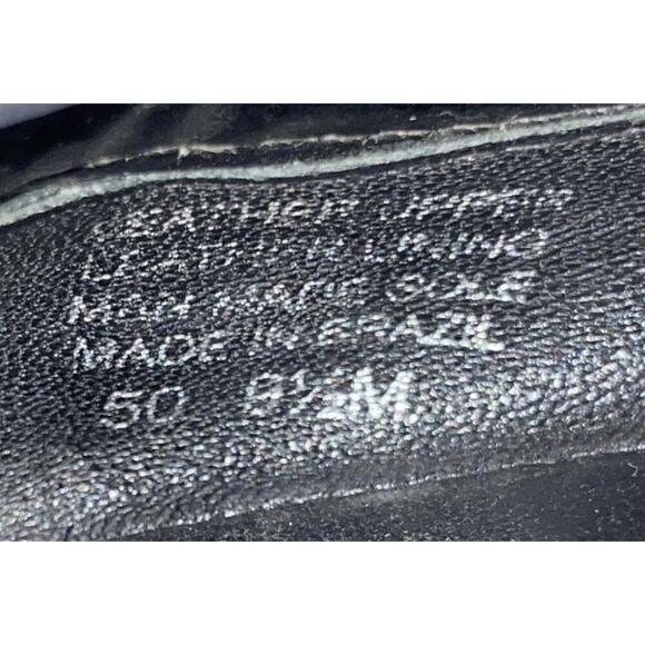 Tory Burch Work Size 9.5 Verbena Gray Black Snake Print Patent Leather Flats - Picture 6 of 9